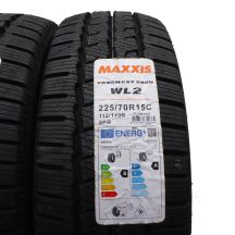 3. 4 x MAXXIS 225/70 R15C 112/110R Vansmart Snow WL2 Zima 2021 Jak Nowe Nieużywane 