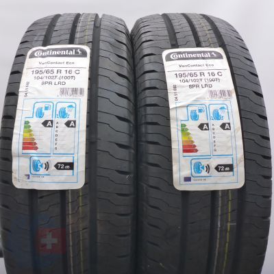 3. Opony 195/65 R16C 4x CONTINENTAL 104/102 VanContact Eco Letnie 2021