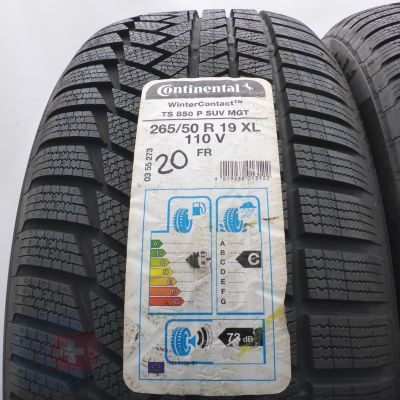 2. Opony 265/50 R19 2x CONTINENTAL 110V XL WinterContact TS 850 P Suv MGT Zimowe 2020 