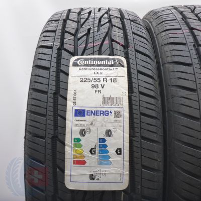 2. Opony 225/55 R18 2x CONTINENTAL 98V ContiCrossContact LX 2 M+S Letnie 2022