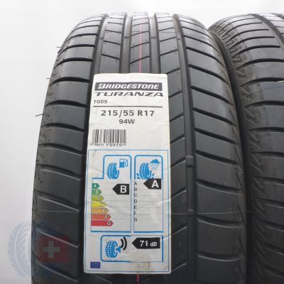 2. Opony 215/55 R17 2x BRIDGESTONE 94W Turanza T005 Letnie 2021 