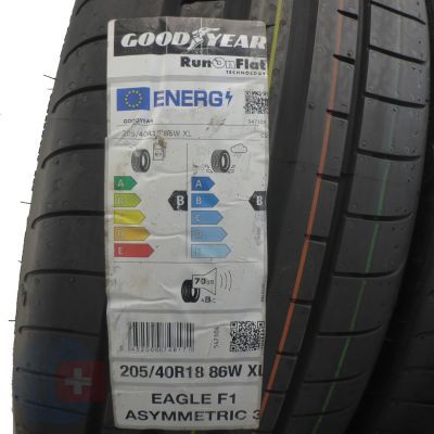 3. 2 x GOODYEAR 205/40 R18 86W XL Eagle F1  RUN FLAT BMW Lato 2022