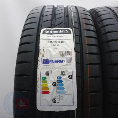 2. Opony 225/55 R18 4x CONTINENTAL 98V PremiumContact 6 Letnie 2025 Nieużywane
