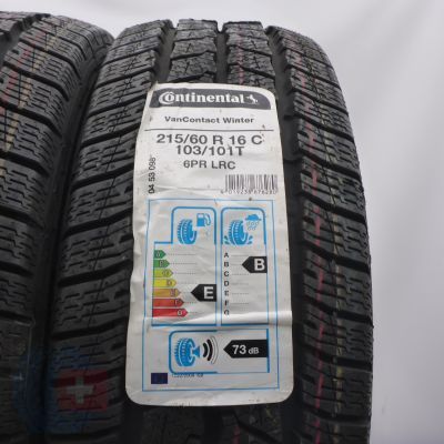2. Opony 215/60 R16C 2x CONTINENTAL 103/101T VanContact Winter Zimowe 2019/20 