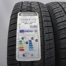 3. Opony 215/60 R17C 2x CONTINENTAL 109/107T VanContact 4Season Wielosezonowe 2022 Nieużywane
