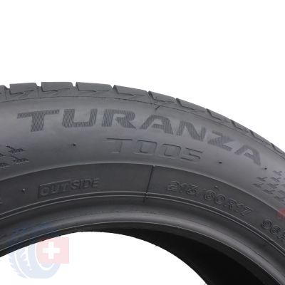 5. 2 x BRIDGESTONE 215/60 R17 96H Turanza T005 Lato 6mm