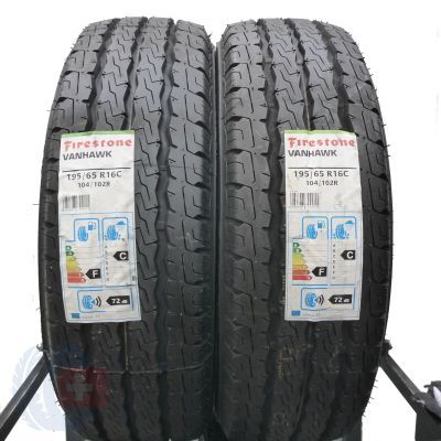 3. Opony 195/65 R16C 4x FIRESTONE 104/102R VanHawk Letnie 2015 Nieużywane
