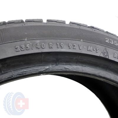 6. 2 x CONTINENTAL 235/40 R19 92V ContiWinterContact TS 830 P N0 Zima 6.8-7mm