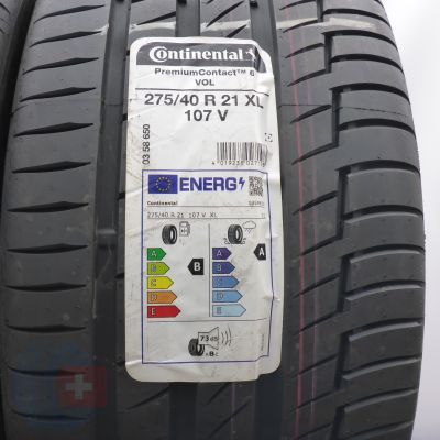 2. Opony 275/40 R21 2x CONTINENTAL 107V XL PremiumContact 6 VOL Letnie 2021 Nieużywane