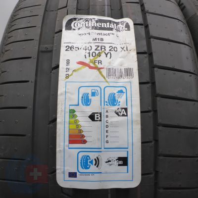 2. Opony 265/40 R20 4x CONTINENTAL 104Y XL SportContact6 M01B Letnie 2020, 2021 Nieużywane