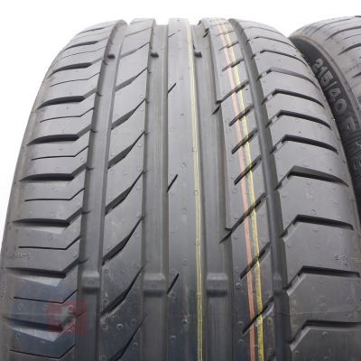 2. Opony 215/40 R18 2x CONTINENTAL 89W XL ContiSportContact 5 Letnie 2022 