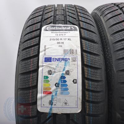 2. Opony 215/50 R17 2x CONTINENTAL 95H XL WinterContact TS 870P Zimowe 2024