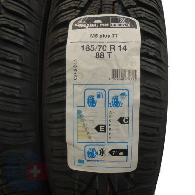 2. 4 x UNIROYAL 185/70 R14 88T MS Plus 77 Zima 2015 NIEUŻYWANE 