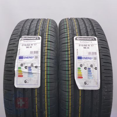 3. Opony 215/60 R17 4x CONTINENTAL 96H EcoContact 6 Letnie 2023 Jak Nowe
