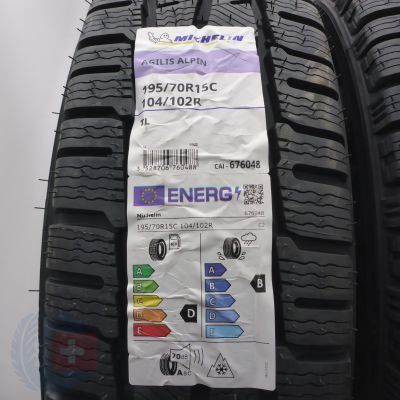 3. Opony 195/70 R15C 4x MICHELIN 104/102R Agilis Alpin Zimowe 2025 Nieużywane