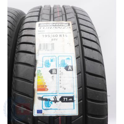 3. Opony 195/60 R15 2x BRIDGESTONE 88V Turanza T005 Letnie 2019 Jak Nowe