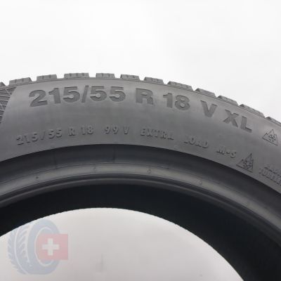 5. Opony 215/55 R18 4x CONTINENTAL 99V XL WinterContact TS850P Zimowe 2021 7,2-8,2mm