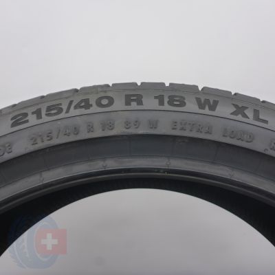5. Opony 215/40 R18 2x CONTINENTAL 89W XL ContiSportContact 5 Letnie 2022 