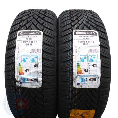4. Opony 195/55 R15 4x CONTINENTAL 85H WinterContact TS860 Zimowe 2020 Jak Nowe Nieużywane