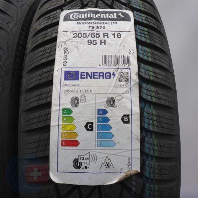 2. Opony 205/65 R16 4x CONTINENTAL 95H WinterContact Ts870 Zimowe 2022 Nieużywane