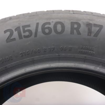 6. Opony 215/60 R17 4x CONTINENTAL 96H EcoContact 6 Letnie 2023 Jak Nowe