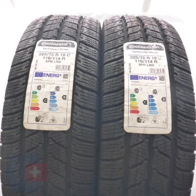 4. Opony 225/75 R16C 4x CONTINENTAL 116/114R VanContact Winter Zimowe 2022 Nieużywane