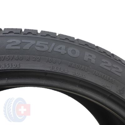 7. 4 x CONTINENTAL 275/40 R22 108V XL CrossContact Winter  Zima 2014 6mm