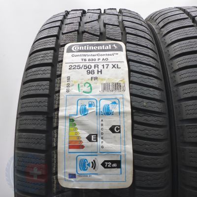 2. Opony 225/50 R17 2x CONTINENTAL 98H XL ContiWinterContact TS 830 P A0 Zimowe 2019 