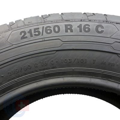 6. Opony 215/60 R16C 2x CONTINENTAL 103/101T ContiVanContact 200 Letnie 2019 Jak Nowe