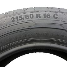 6. Opony 215/60 R16C 2x CONTINENTAL 103/101T ContiVanContact 200 Letnie 2019 Jak Nowe