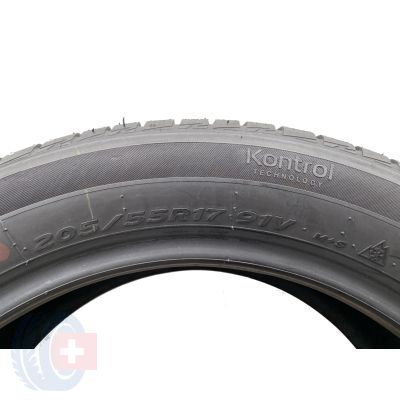 4. 2 x HANKOOK 205/55 R17 91V Kinergy 4S H740 Wielosezon 2019, 2022 6,8-7,2mm