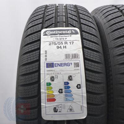 2. Opony 215/55 R17 2xCONTINENTAL 94H WinterContact TS 870 P Zimowe 2021