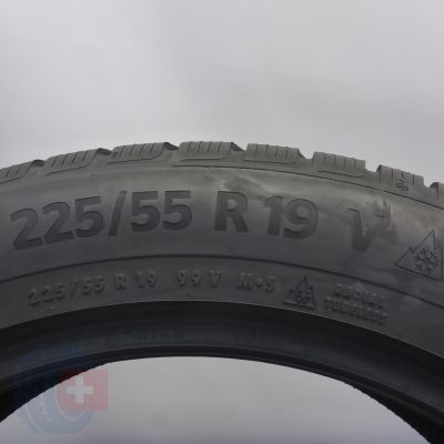 6. Opony 225/55 R19 2x CONTINENTAL 99V WinterContact TS 870 P Zimowe 2022 8mm 