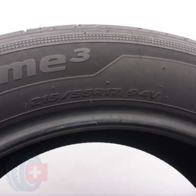 4. Opony 215/55 R17 2x HANKOOK 94V Ventus Prime 3 Letnie 2025 6,8mm