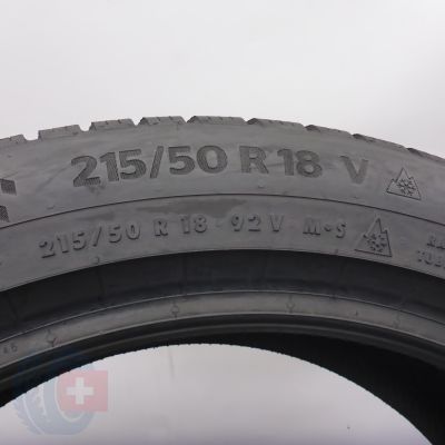 5. Opony 215/50 R18 2x CONTINENTAL 92V WinterContact TS870P Zimowe 2021 7,8-8mm