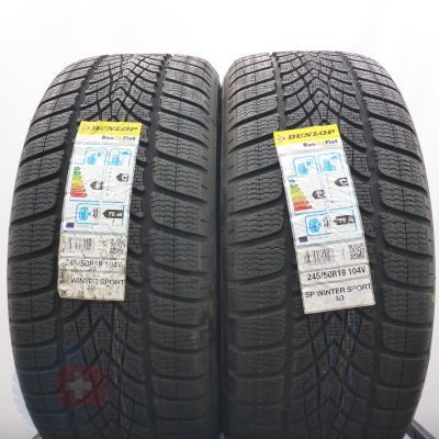 3. Opony 245/50 R18 4x DUNLOP 104V XL SP Winter Sport 4D RFT M0E EXT Zimowe 2018  
