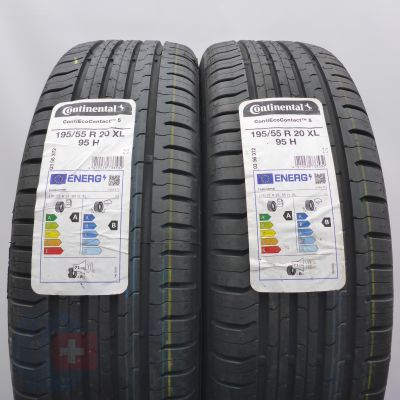 Opony 195/55 R20 2x CONTINENTAL 95H XL ContiEcoContact5 Letnie 2023 Nieużywane