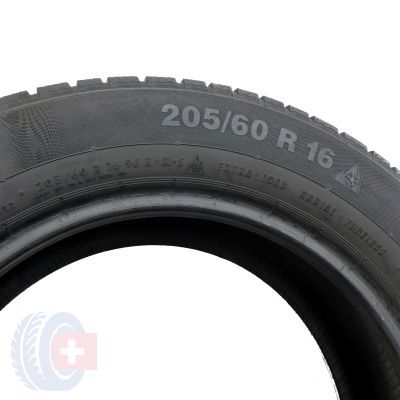 5. 4 x CONTINENTAL 205/60 R16 96H ContiWinterContact TS830P SEAL Zima 2016 5,5-6mm