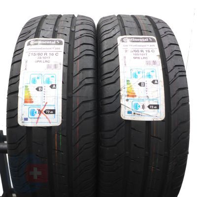 3. Opony  215/60 R16C 4x CONTINENTAL 103/101T ContiVanContact 200 Letnie 2017/19 Nieużywane 