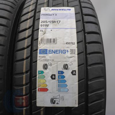 2. Opony 205/55 R17 2x MICHELIN 91W BMW Primacy3 Letnie 2021 Nieużywane