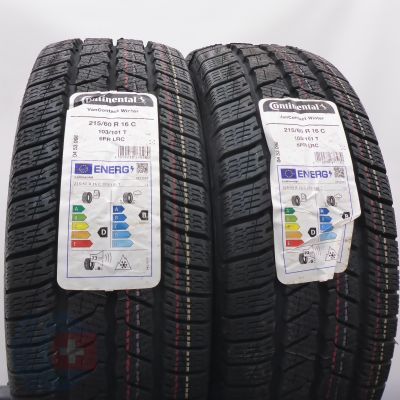 5. Opony 215/60 R16C 4x CONTINENTAL 103/101T VanContact Winter Zimowe 2024 Nieużywane 