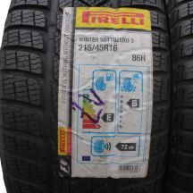 2. 4 x PIRELLI 215/45 R16 86H Sottozero 3 Winter Zima 2017 Jak Nowe