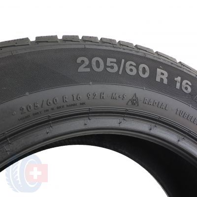 4. 2 x CONTINENTAL 205/60 R16 92H ContiWinterContact TS 830 P BMW Zima 2015, 2017 5,8-6,2mm