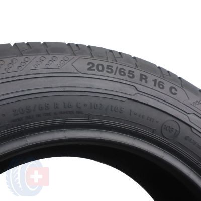 6. 4 x CONTINENTAL 205/65 R16C 107/105T ContiVanContact 200 Lato 2016/18 7 ; 8mm Jak Nowe
