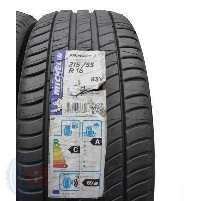 3. Opony 215/55 R16 2x MICHELIN 93Y Primacy 3 Letnie 2016 Nieużywane 