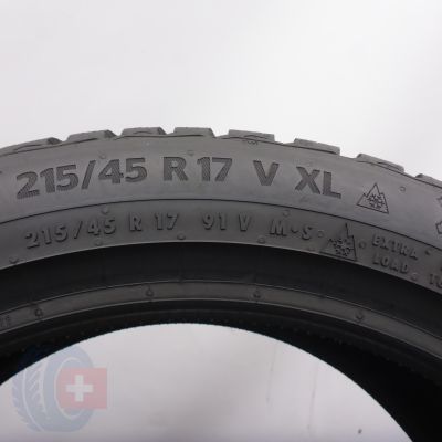 6. Opony 215/45 R17 4x CONTINENTAL 91V XL WinterContact TS870 Zimowe 2024 6,8-7,5mm