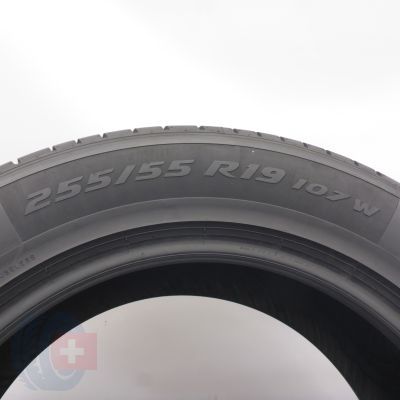 4. Opony 255/55 R19 2x PIRELLI 107W PZero Letnie 2023, 2024 6,8-7mm