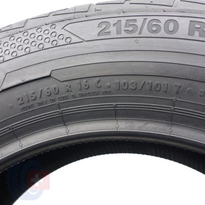6. Opony 215/60 R16C 4x CONTINENTAL 103/101T ContiVanContact 100 Letnie 2020 Jak Nowe