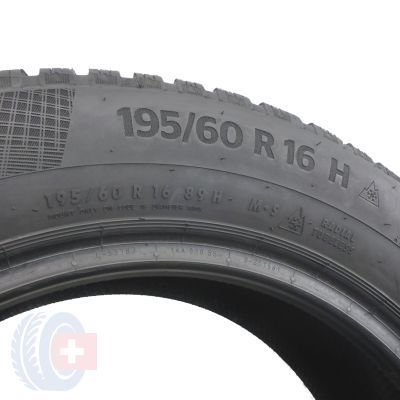 7. 4 x CONTINENTAL 195/60 R16 89H WinterContact TS 860 Zima 6.8-8mm 