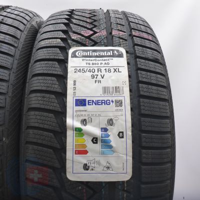 2. Opony 245/40 R18 2x CONTINENTAL 97V XL WinterContact Ts 850 P A0 Zimowe 2023  